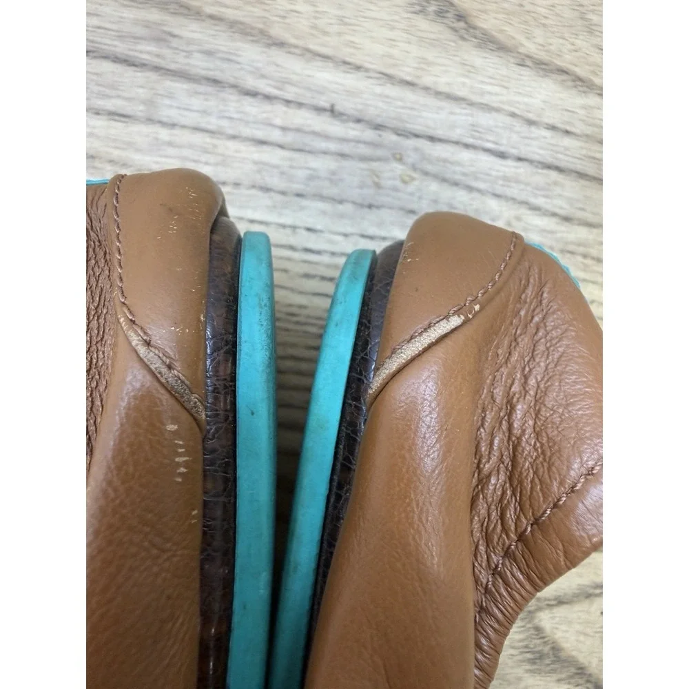 Tieks by Gavrieli Foldable Ballet Flats 8 Chestnut Brown 100% Nappa Leather